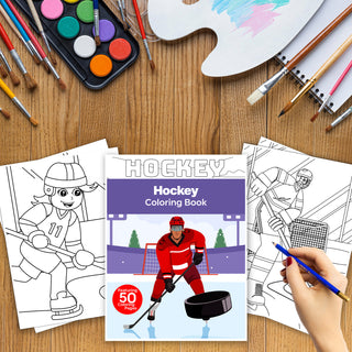 50 Action-Packed Hockey Printable Coloring Pages For Kids & Adults (INSTANT DOWNLOAD)