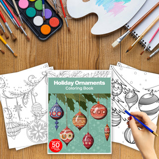 50 Beautiful Ornaments Printable Coloring Pages For Kids & Adults (INSTANT DOWNLOAD)