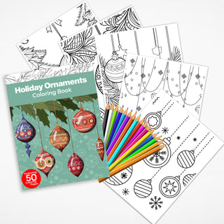 50 Beautiful Ornaments Printable Coloring Pages For Kids & Adults (INSTANT DOWNLOAD)