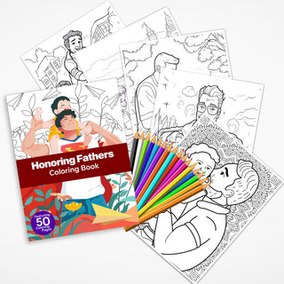 50 Honourable Father Printable Coloring Pages For Kids & Adults (INSTANT DOWNLOAD)