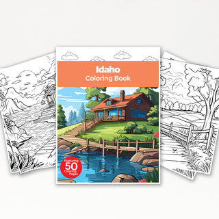 50 Vibrant Idaho Printable Coloring Pages For Kids & Adults (INSTANT DOWNLOAD)