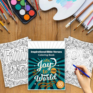 50 Inspirational Bible Verse Printable Coloring Pages For Kids & Adults (INSTANT DOWNLOAD)