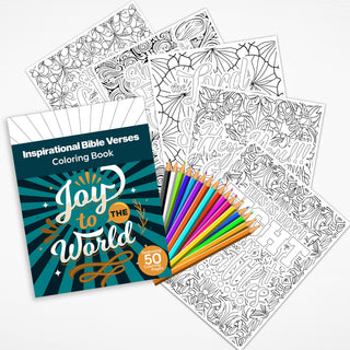 50 Inspirational Bible Verse Printable Coloring Pages For Kids & Adults (INSTANT DOWNLOAD)