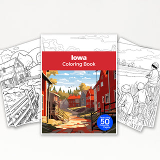 50 Vibrant Iowa Printable Coloring Pages For Kids & Adults (INSTANT DOWNLOAD)