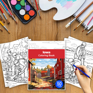 50 Vibrant Iowa Printable Coloring Pages For Kids & Adults (INSTANT DOWNLOAD)