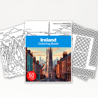 50 Amazing Ireland Printable Coloring Pages For Adults & Kids (INSTANT DOWNLOAD)