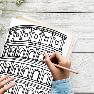 50 Beautiful Italy Printable Coloring Pages For Kids & Adults (INSTANT DOWNLOAD)