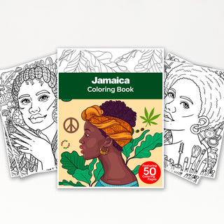 50 Decent Jamaica Printable Coloring Pages For Kids & Adults (INSTANT DOWNLOAD)