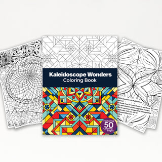 50 Kaleidoscope Wonder Printable Coloring Pages For Kids & Adults (INSTANT DOWNLOAD)