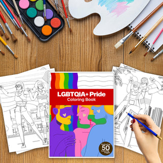 50 LGBTQIA + Pride Printable Coloring Pages For Kids & Adults (INSTANT DOWNLOAD)