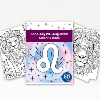 50 Amazing Leo Printable Coloring Pages For Kids & Adults (INSTANT DOWNLOAD)