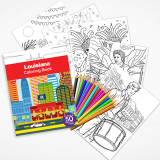 50 Vibrant Louisiana Printable Coloring Pages For Kids & Adults (INSTANT DOWNLOAD)