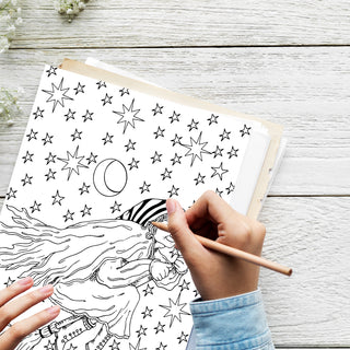 50 Enchanting Magic Printable Coloring Pages For Kids & Adults (INSTANT DOWNLOAD)