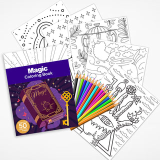 50 Enchanting Magic Printable Coloring Pages For Kids & Adults (INSTANT DOWNLOAD)