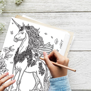 50 Magical Unicorn Realm Printable Coloring Pages For Kids & Adults (INSTANT DOWNLOAD))