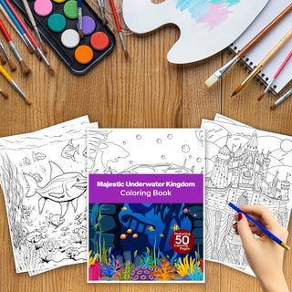 50 Majestic Underwater Kingdom Printable Coloring Pages For Kids & Adults