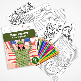 50 Patriotic Memorial Day Printable Coloring Pages For Kids & Adults (INSTANT DOWNLOAD)