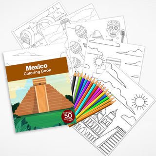 50 Best Mexico Printable Coloring Pages For Kids & Adults (INSTANT DOWNLOAD)