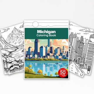 50 Mesmerizing Michigan Printable Coloring Pages For Adults & Kids (INSTANT DOWNLOAD)