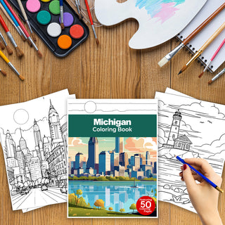 50 Mesmerizing Michigan Printable Coloring Pages For Adults & Kids (INSTANT DOWNLOAD)