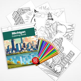 50 Mesmerizing Michigan Printable Coloring Pages For Adults & Kids (INSTANT DOWNLOAD)