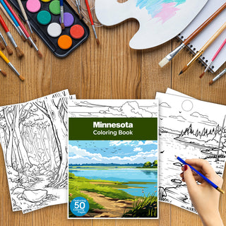 50 Mesmerizing Minnesota Printable Coloring Pages For Adults & Kids (INSTANT DOWNLOAD)