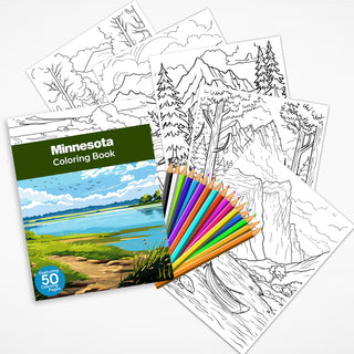 50 Mesmerizing Minnesota Printable Coloring Pages For Adults & Kids (INSTANT DOWNLOAD)