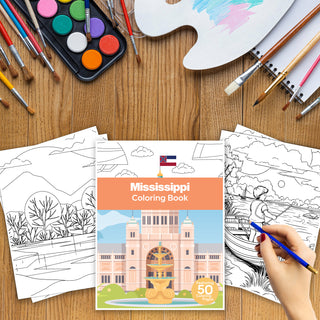 50 Amazing Mississippi Printable Coloring Pages For Adults & Kids (INSTANT DOWNLOAD)