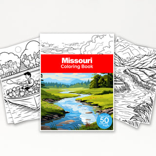 50 Magnificent Missouri Printable Coloring Pages For Kids & Adults (INSTANT DOWNLOAD)