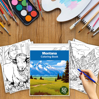 50 Mesmerizing Montana Printable Coloring Pages For Adults & Kids (INSTANT DOWNLOAD)