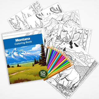 50 Mesmerizing Montana Printable Coloring Pages For Adults & Kids (INSTANT DOWNLOAD)