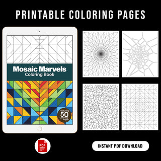 50 Mosaic Marvel Printable Coloring Pages For Kids & Adults (INSTANT DOWNLOAD)