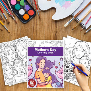 50 Mother’s Day Printable Coloring Pages For Kids & Adults (INSTANT DOWNLOAD)
