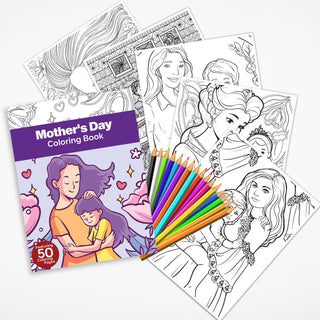 50 Mother’s Day Printable Coloring Pages For Kids & Adults (INSTANT DOWNLOAD)