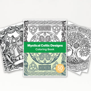 50 Mystical Celtic Design Printable Coloring Pages For Kids & Adults (INSTANT DOWNLOAD)