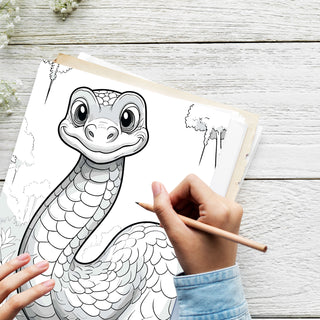 50 Mystical Snakes Printable Coloring Pages For Kids & Adults (INSTANT DOWNLOAD)