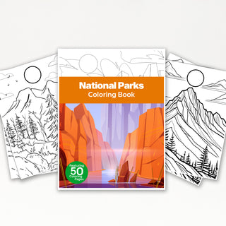 50 Stunning National Parks Printable Coloring Pages For Kids & Adults (INSTANT DOWNLOAD)