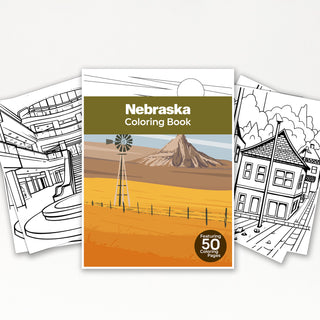 50 Best Nebraska Printable Coloring Pages For Kids & Adults (INSTANT DOWNLOAD)