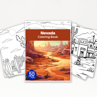 50 Best Nevada Printable Coloring Pages For Adults & Kids (INSTANT DOWNLOAD)