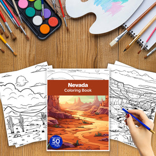 50 Best Nevada Printable Coloring Pages For Adults & Kids (INSTANT DOWNLOAD)