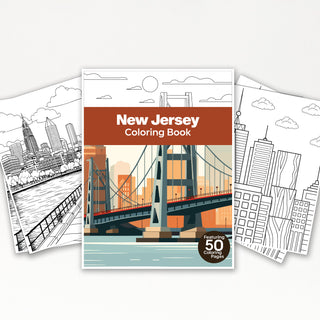 50 Mesmerizing New Jersey Printable Coloring Pages For Adults & Kids (INSTANT DOWNLOAD)