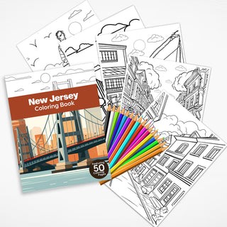 50 Mesmerizing New Jersey Printable Coloring Pages For Adults & Kids (INSTANT DOWNLOAD)