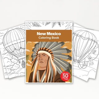 50 Best New Mexico Printable Coloring Pages For Kids & Adults (INSTANT DOWNLOAD)