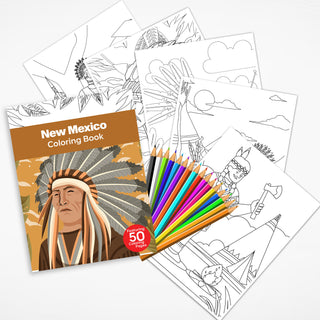 50 Best New Mexico Printable Coloring Pages For Kids & Adults (INSTANT DOWNLOAD)