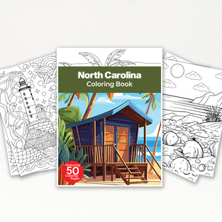 50 Best North Carolina Printable Coloring Pages For Kids & Adults (INSTANT DOWNLOAD)