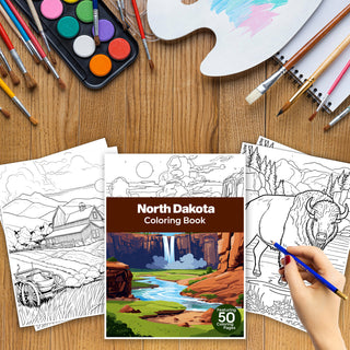 50 Mesmerizing North Dakota Printable Coloring Pages For Kids & Adults (INSTANT DOWNLOAD)