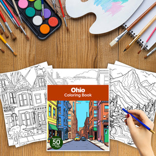 50 Best Ohio Printable Coloring Pages For Adults & Kids (INSTANT DOWNLOAD)