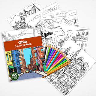 50 Best Ohio Printable Coloring Pages For Adults & Kids (INSTANT DOWNLOAD)