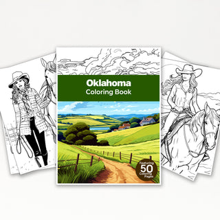 50 Amazing Oklahoma Printable Coloring Pages For Kids & Adults (INSTANT DOWNLOAD)