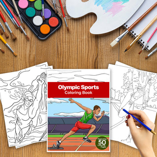 50 Inspiring Olympic Printable Coloring Pages For Kids & Adults (INSTANT DOWNLOAD)
